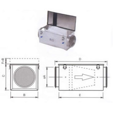 Cassettes of Systemair filters - FFR, for round circuits FFR 250 Filter cassette