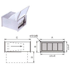 Cassettes of Systemair filters - FFK, for rectangular circuits FFK 60-30 Filter cassette rect