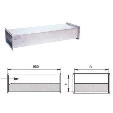 Sound suppressors Systemair - LDR for rectangular circuits LDR 80-50 Silencer