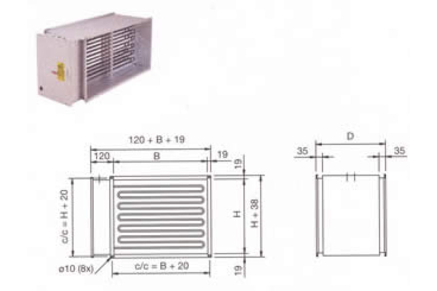 RB 40-20/9-1 400V/3 Duct heat.