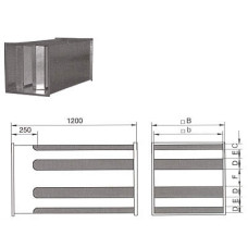 Sound suppressors Systemair - LDK for square circuits LDK 70 Silencer