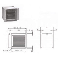 Electrical heaters Systemair - RBK, for square circuits RBK 66/39 400V/3 Duct heater