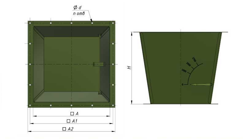 Overall dimensions of KKV flow meter valve