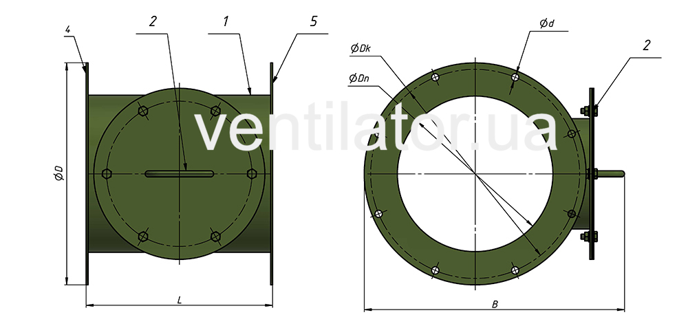 Overall dimensions of Hatch insert KLV