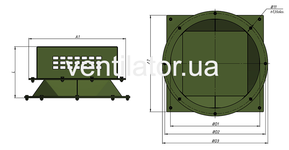 Overall dimensions of Protective casing KZR-Z SZS