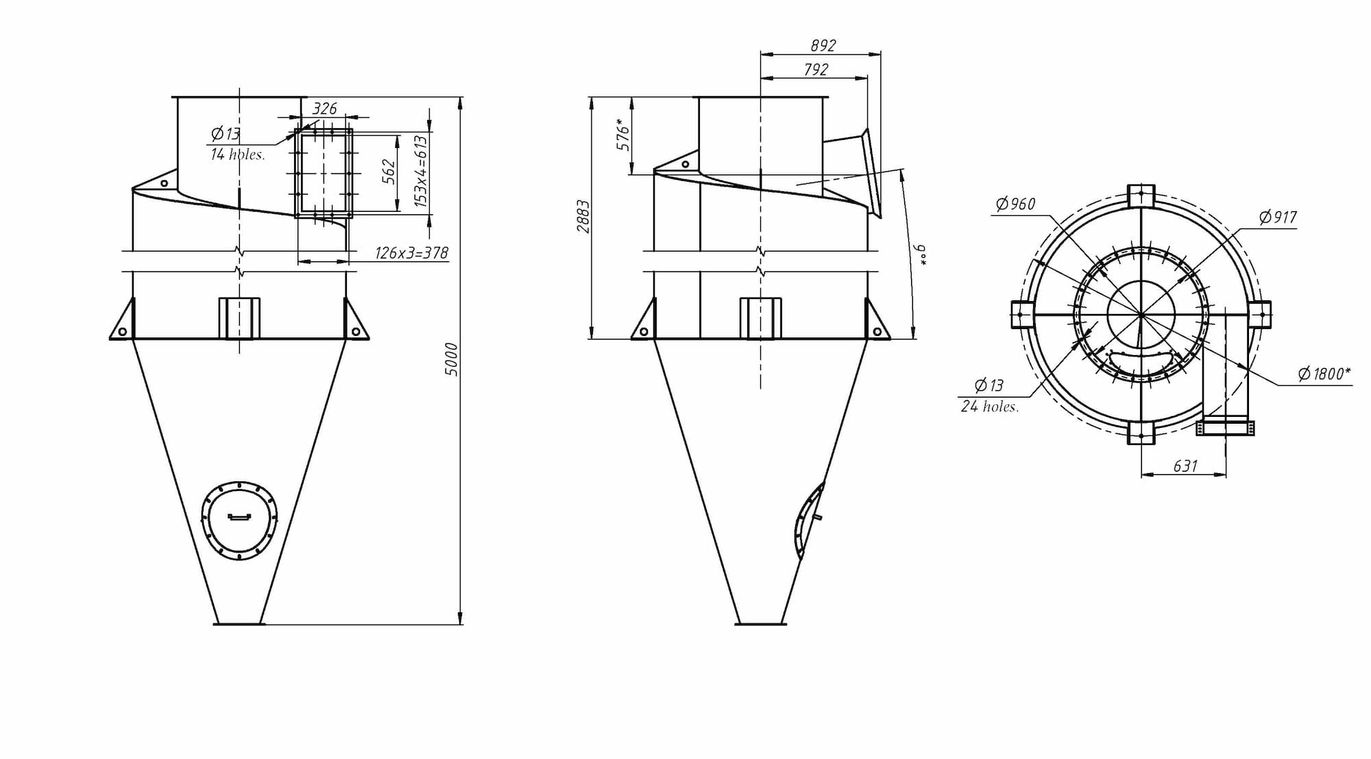 Overall dimensions COL-12