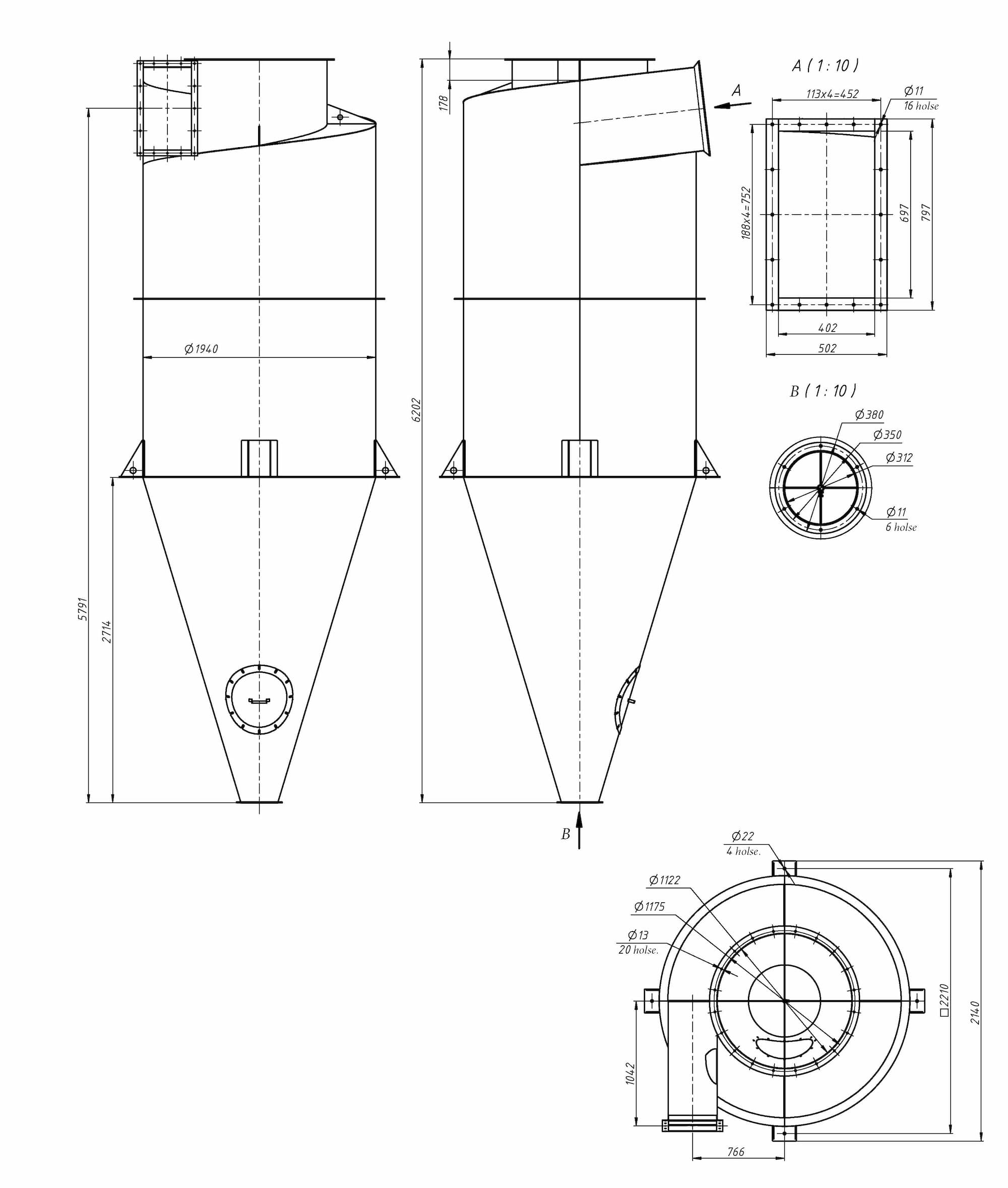 Overall dimensions COL-18