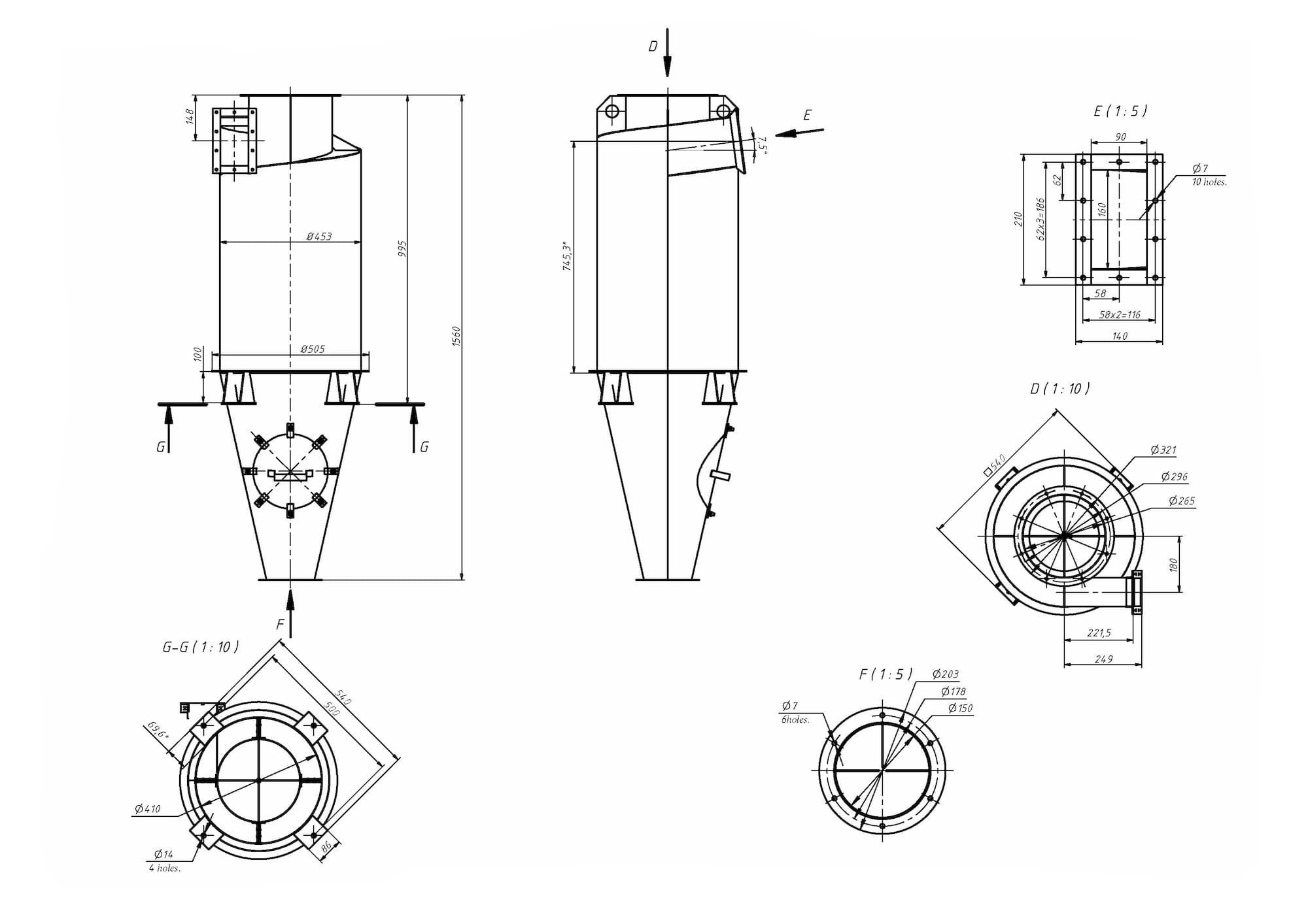 Overall dimensions COL-1