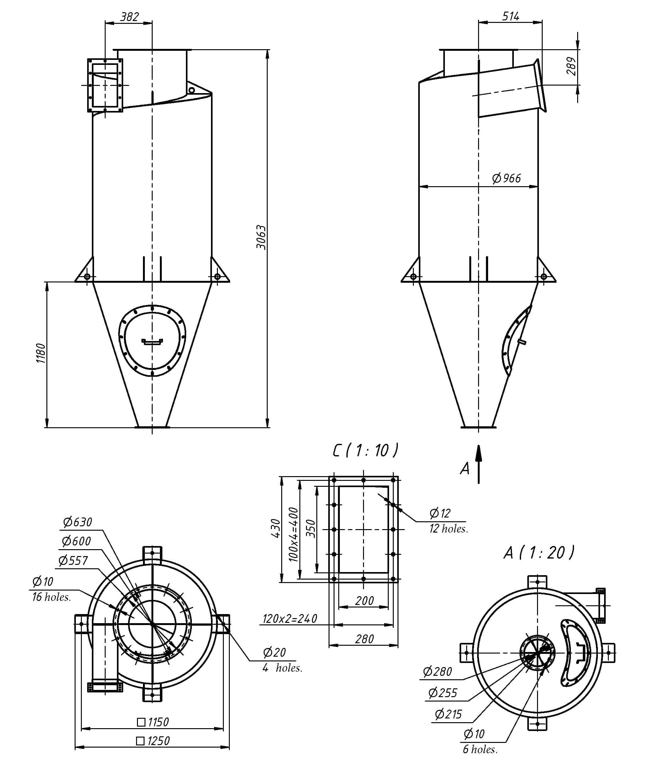Overall dimensions COL-4.5