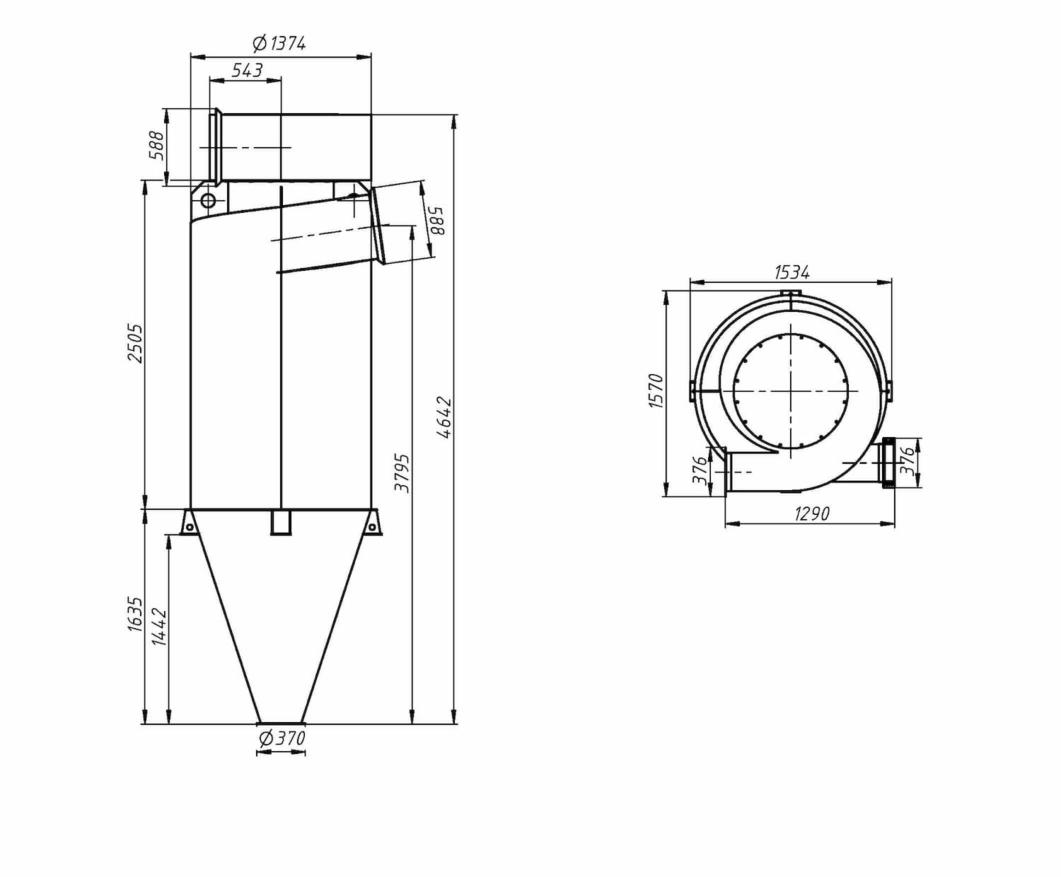 Overall dimensions COL-9