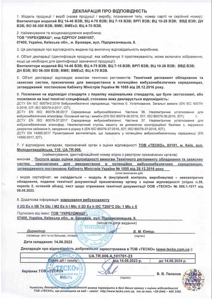 Сертифікат вибухозахисту