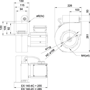 gabarit_EX 140-4C_140-2C