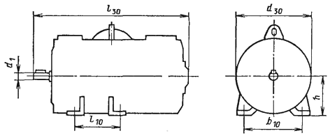 Motor dimensions 2PF 160 M