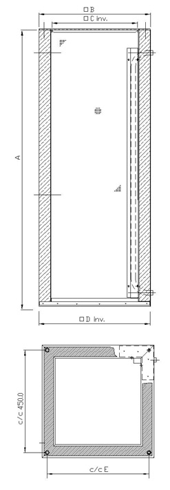 Габаритные размеры Короба Systemair TG 640-1230 Roof curb