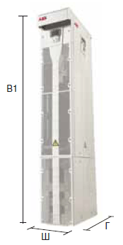 Габаритні розміри частотника ABB ACS550-02-602A-4