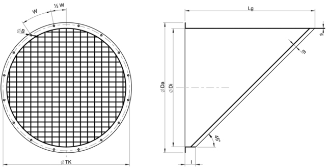 Габаритные размеры козырька Козырьки Systemair ABS 1120 AXC outlet cowl