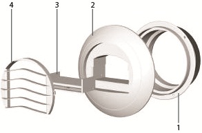 Габаритные размеры Кольца Systemair AL-60 Exhaust valve