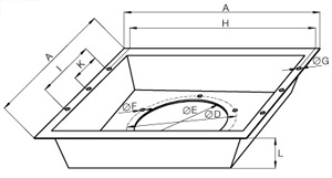 Габаритные размеры Systemair ASK/F 800 inflow box, galv.