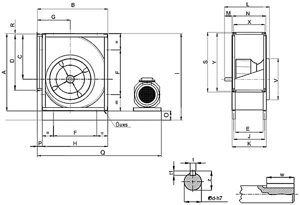 Габаритні розміри Soler&Palau BSP/4-400-CM-0,55