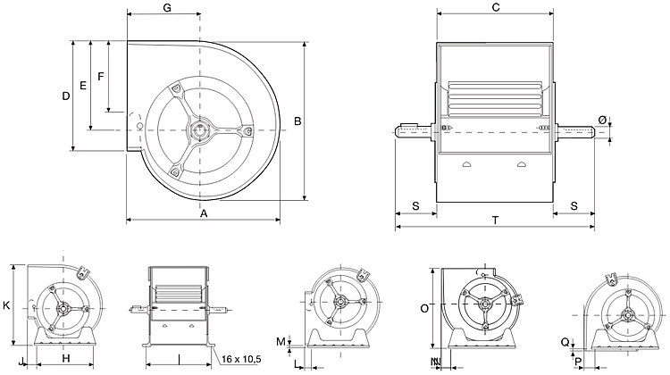 Габаритные размеры Soler&Palau CBP-15/15