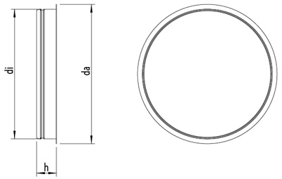 Габаритные размеры Systemair CCM inlet MUB042 d500