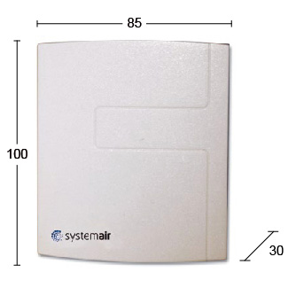 Габаритні розміри Systemair CO2RT-R-D Transmitter
