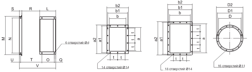 Габаритные размеры Soler&Palau CRT/4-712 7,5 (400V50HZ)