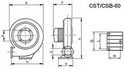 Габаритные размеры Soler&Palau CST-60 *230/400V 50*