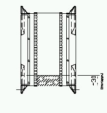 Габаритные размеры вставки Гибкие вставки Systemair DS-EX 70-40 Flex. connection