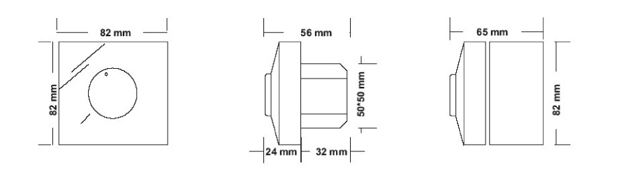 Габаритные размеры Systemair MTP 20, 20K, Speed control