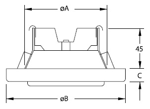 Габаритные размеры воздушного клапана Диффузоры Systemair EFF-063 Exhaust Valve