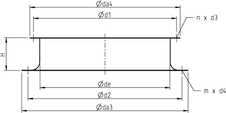 Габаритные размеры диффузора Диффузоры Systemair ESD-F 1250 inlet cone AXC