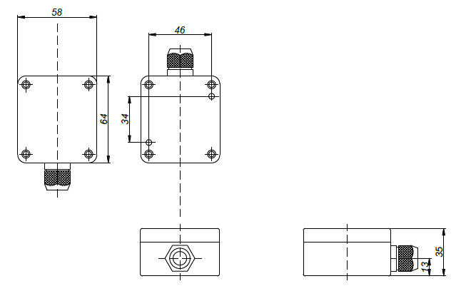 Габаритные размеры дифференциального манометра Ecocontrol TSs-03