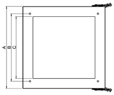 Габаритные размеры Рамы Systemair FTG 310/311 Tilting device