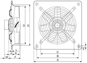 Габаритные размеры Soler&Palau HCFB/4-630/H-(230V50HZ)V5