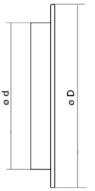 Габаритные размеры решетки Systemair IGC-250 Intake grid
