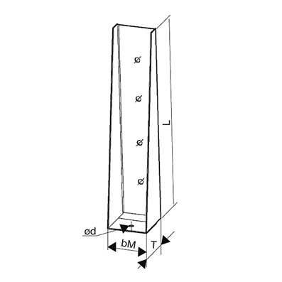 Габаритные размеры Systemair MP AXC 400-450 l=450 m.bracket