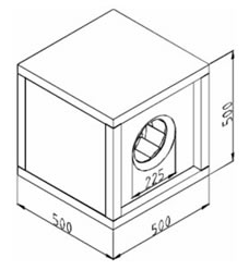 Габаритні розміри витяжного вентилятора Ruck MPC 280 E2N