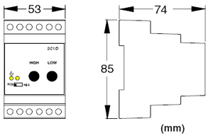 Габаритные размеры Systemair SC1/D Threshold Module 1 Step