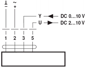 Схема подключения Systemair SM 24A-SR Damper actuator