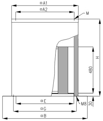Габаритные размеры Шумоглушители Systemair SSV 1000 Socket silencer DVV