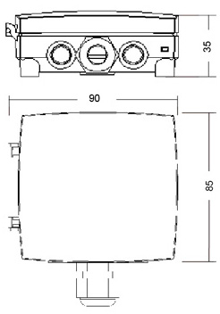 Габаритные размеры Systemair TG-R630 External sensor IP65