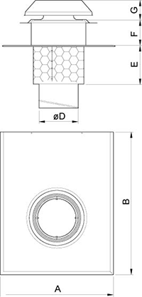 Габаритные размеры Зонты Systemair THS 160 Hood w.cover pl. black