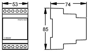 Габаритные размеры Systemair TRAFO15/D Transformator 230/24