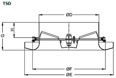 Габаритные размеры диффузора Диффузоры Systemair TSD-315 Diffuser