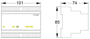 Габаритные размеры Systemair TT-S4/D Step switching unit
