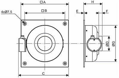 Габаритные размеры Soler&Palau VENT/V-250L