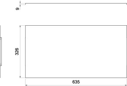 Габаритные размеры панели Systemair VR-300 SP Side panel, white