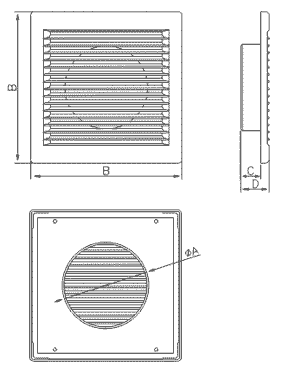Габаритные размеры Dospel DL/100 RW