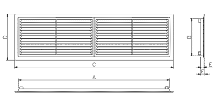 Габаритные размеры Dospel D/430x110 RW